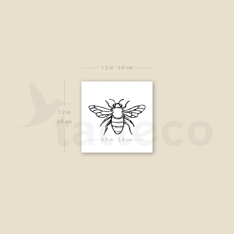 Tatuaje temporal de abeja - Juego de 3