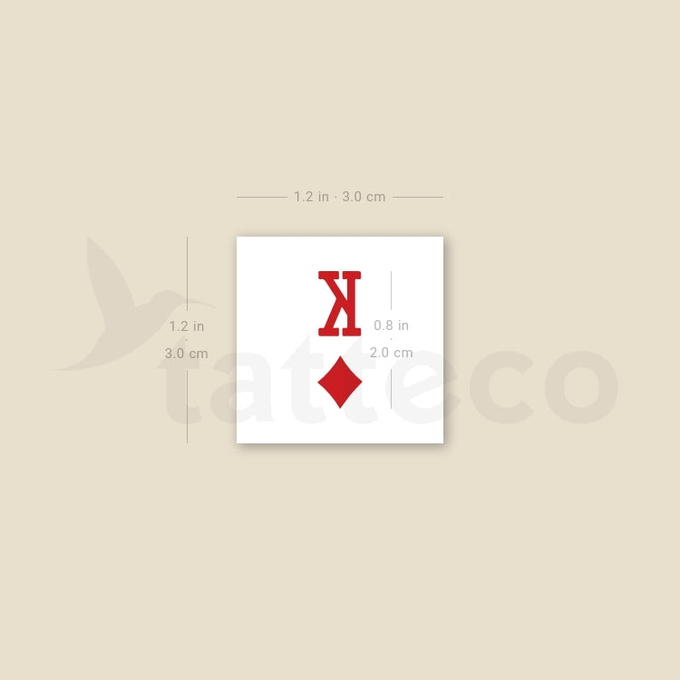 King Of Diamonds Temporary Tattoo - Set of 3