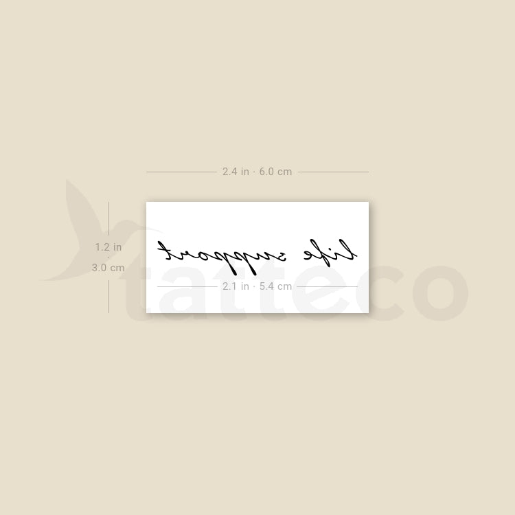 Life Support Temporary Tattoo - Set of 3