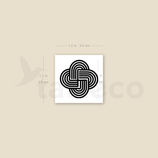 Tatuaje temporal del nudo de Salomón - Juego de 3