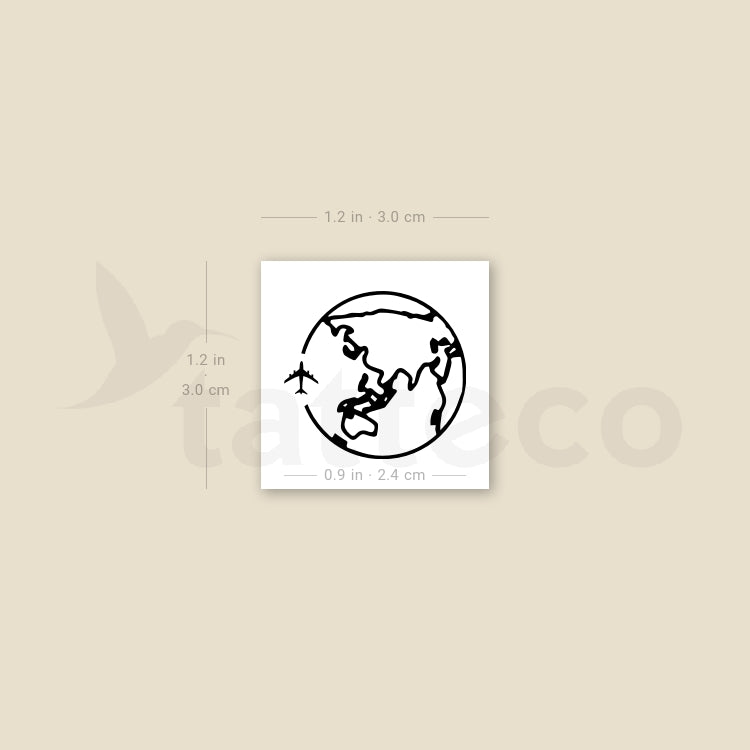 Tatuaje temporal de Asia y Oceanía (juego de 3)