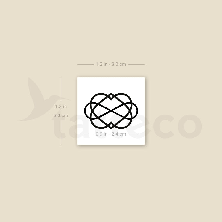 Love Knot Temporary Tattoo - Set of 3