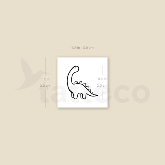 Little Diplodocus Temporary Tattoo - Set of 3