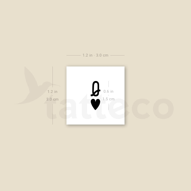 Tatuaje temporal pequeño de la Reina de Corazones negra (juego de 3)