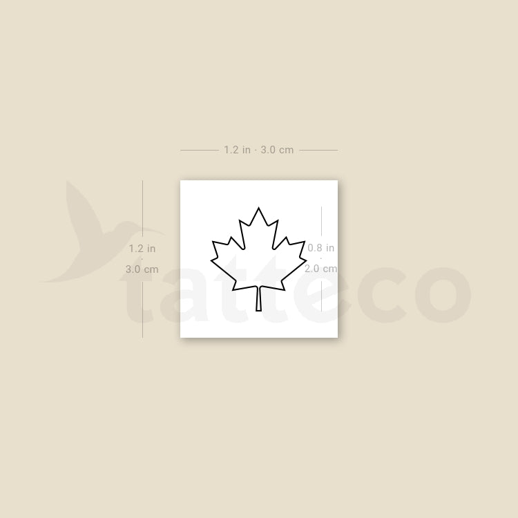 Canada Maple Leaf Temporary Tattoo - Set of 3