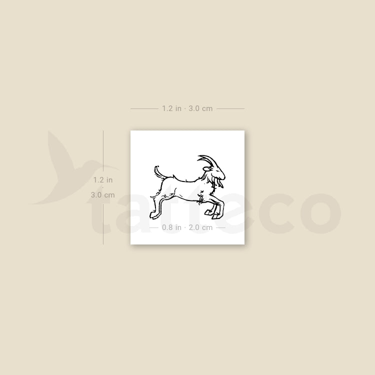 Goat Temporary Tattoo - Set of 3