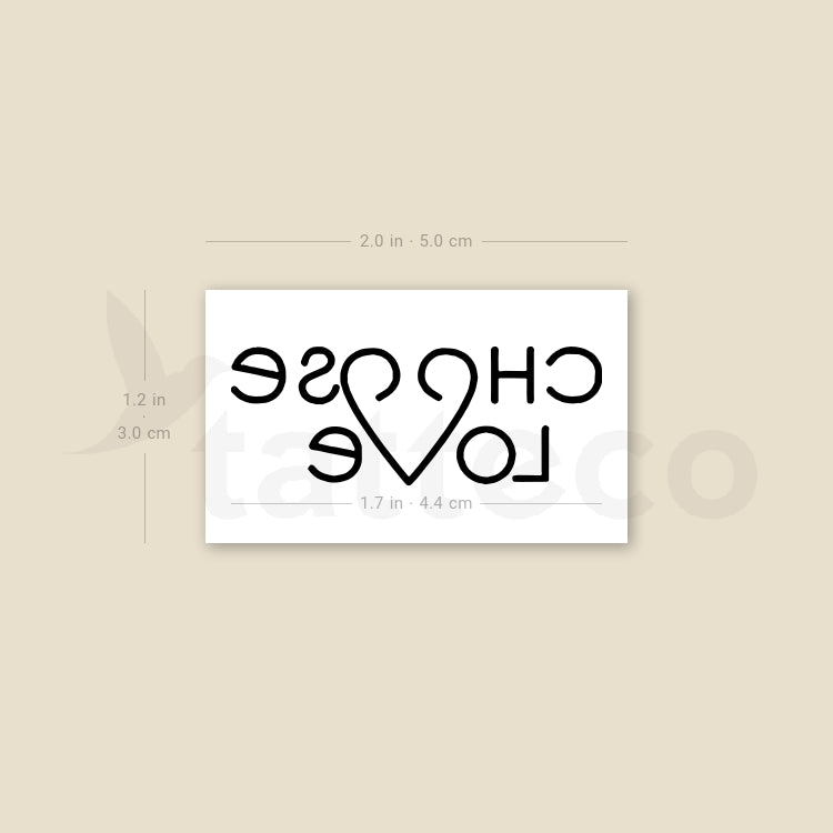 Choose Love Temporary Tattoo - Set of 3