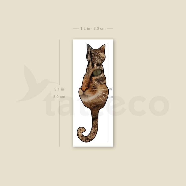 Cat Silhouette Temporary Tattoo - Set of 3
