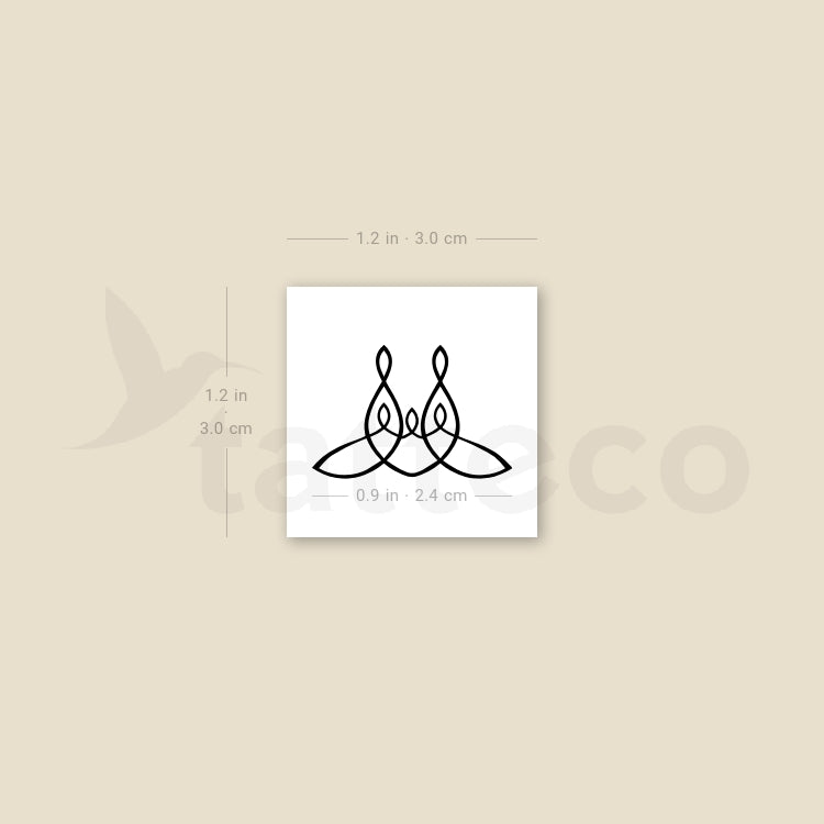 Small Family Of Five Unity Symbol Temporary Tattoo - Set of 3