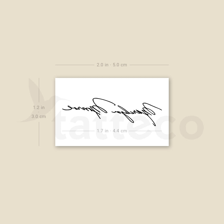 Marilyn Monroe Signature Temporary Tattoo - Set of 3