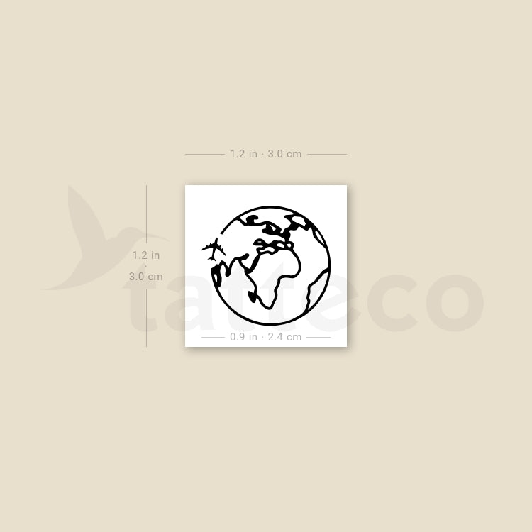 Tatuaje temporal de África y Europa (juego de 3)