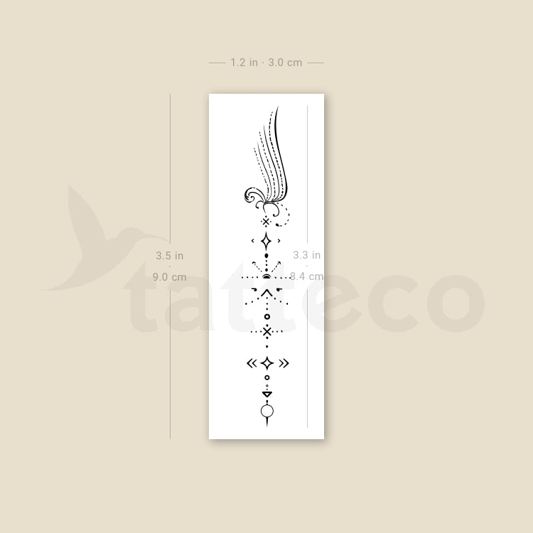Thumb Ornament Temporary Tattoo - Set of 3