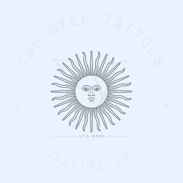 Argentine Sun Semi-Permanent Tattoo - Set of 2