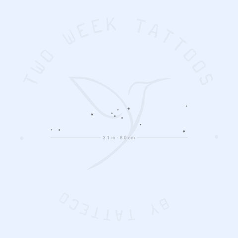 Minimalist Taurus Constellation Semi-Permanent Tattoo - Set of 2