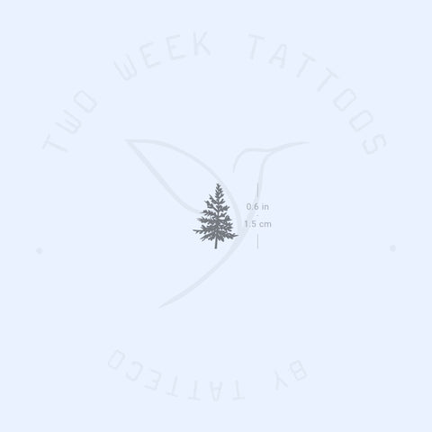Tiny Pine Tree Semi-Permanent Tattoo - Set of 2