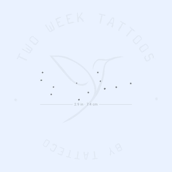 Minimalist Virgo Constellation Semi-Permanent Tattoo - Set of 2