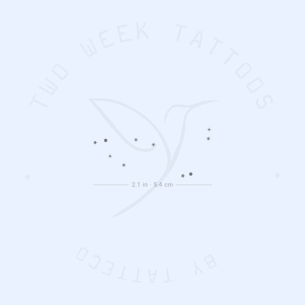 Minimalist Capricornus Constellation Semi-Permanent Tattoo - Set of 2