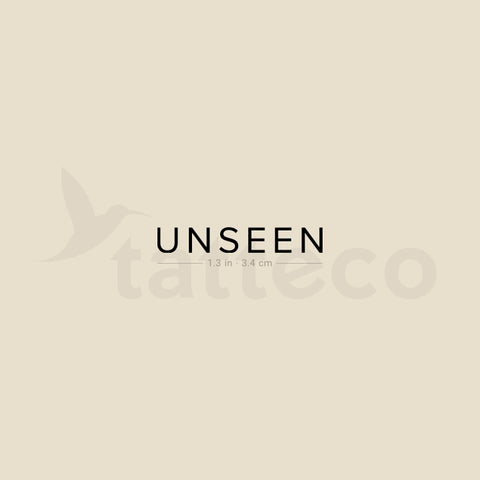 Unseen Temporary Tattoo - Set of 3