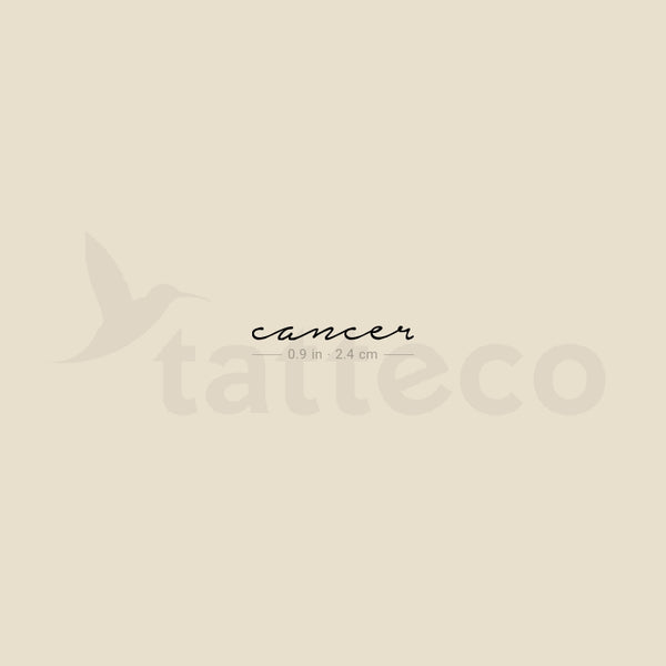 Cancer Temporary Tattoo - Set of 3