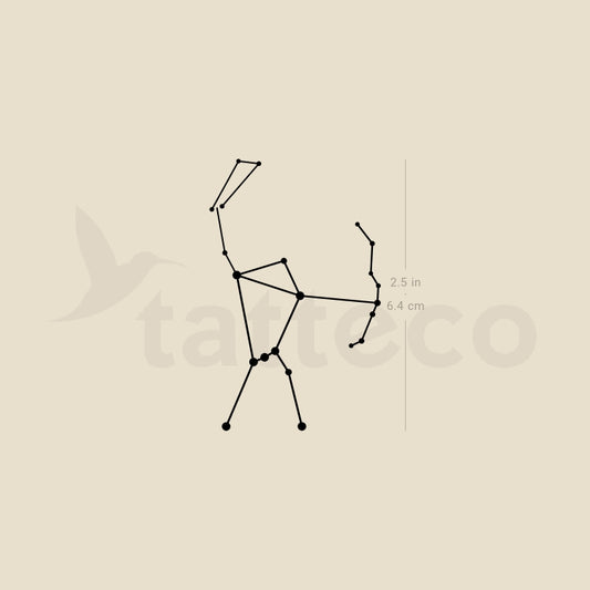 Tatuaje temporal de la constelación de Orión (juego de 3)