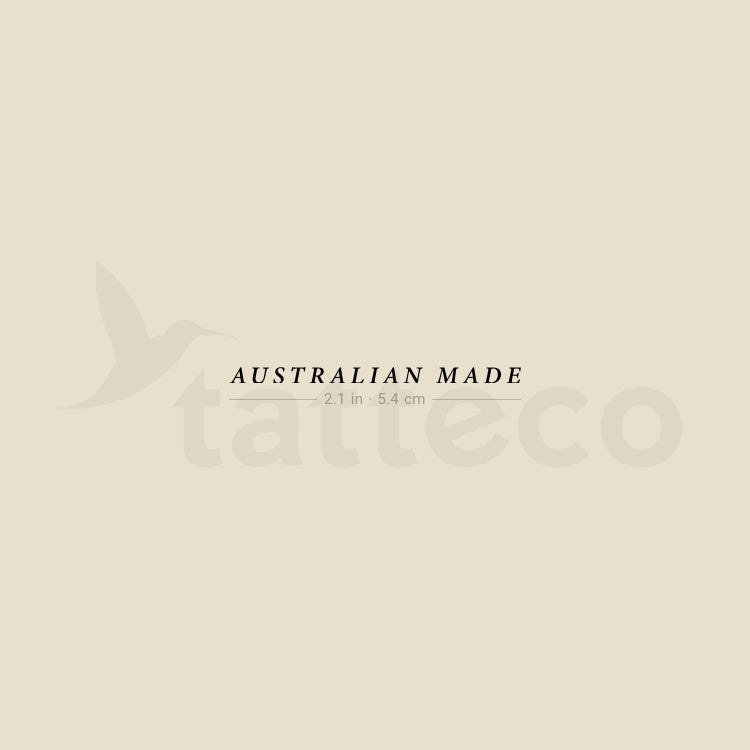 Australian Made Temporary Tattoo - Set of 3