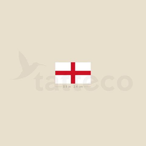 Small England Flag Temporary Tattoo - Set of 3