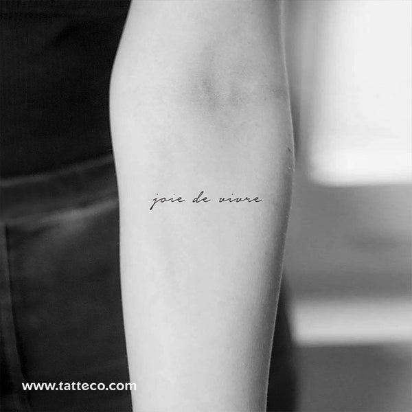Joie De Vivre Temporary Tattoo - Set of 3