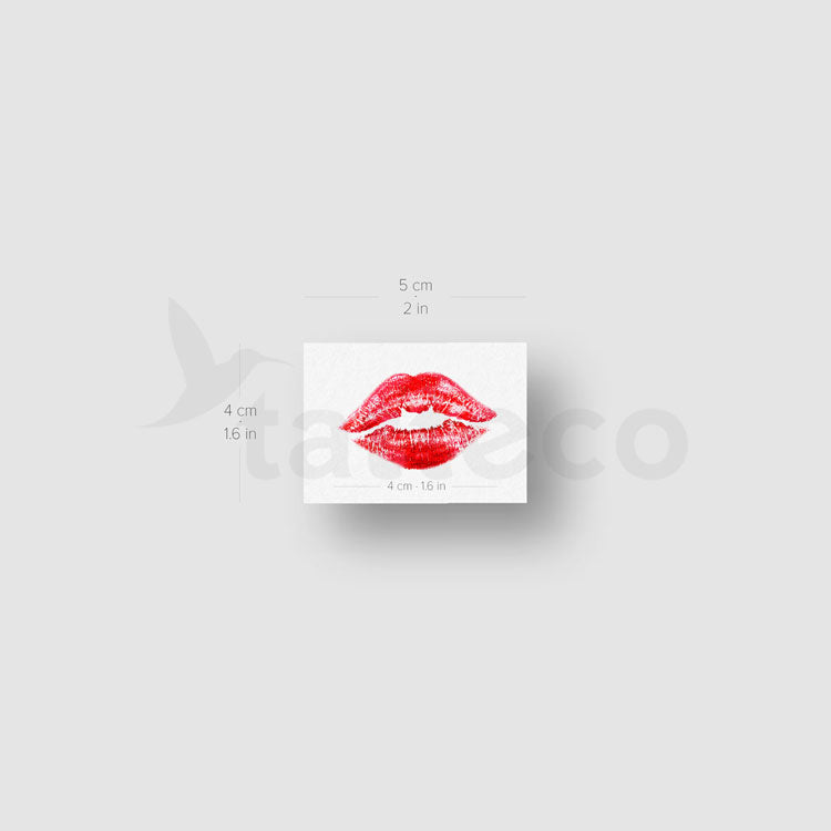 Kiss Mark Temporary Tattoo - Set of 3