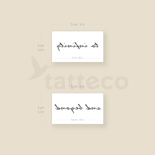 Tatuajes temporales "A juego con el infinito y más allá" - Set de 3+3