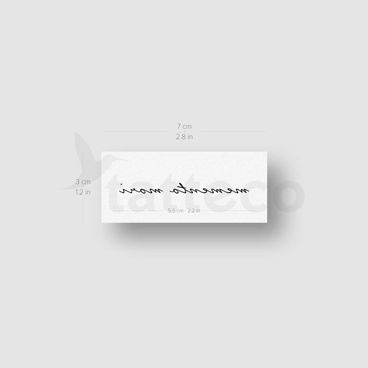 Tatuaje temporal Memento Mori - Juego de 3