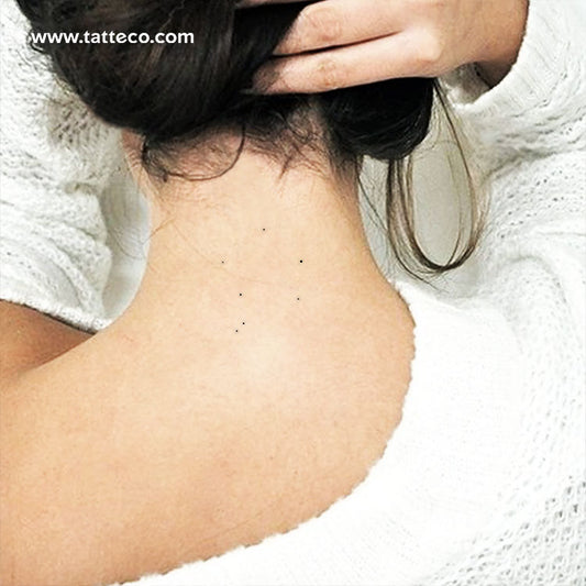 Minimalist Libra Constellation Temporary Tattoo - Set of 3