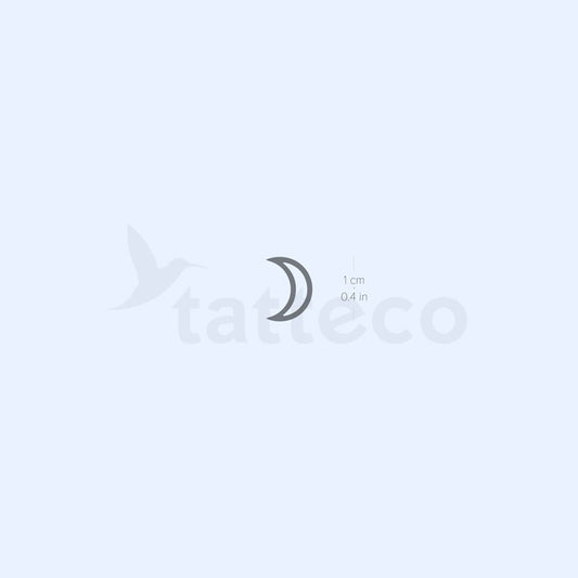 Moon Planet Symbol Semi-Permanent Tattoo - Set of 2