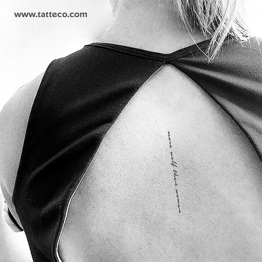 Tatuaje temporal "Más lobo que mujer" - Juego de 3