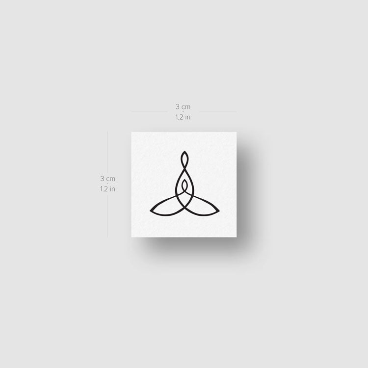 Small Mother Child Symbol Temporary Tattoo - Set of 3