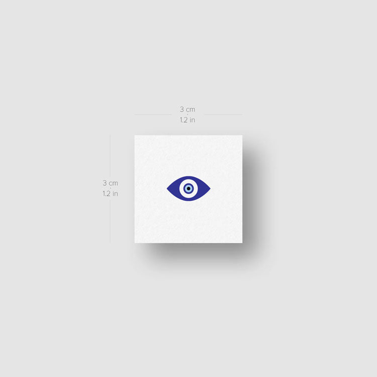 Small Nazar Eye Temporary Tattoo - Set of 3
