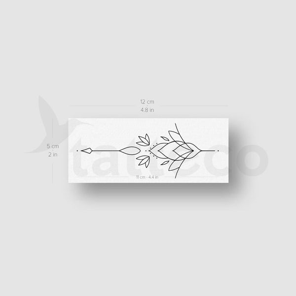 Ornamental Lotus Temporary Tattoo by 1991.ink - Set of 3