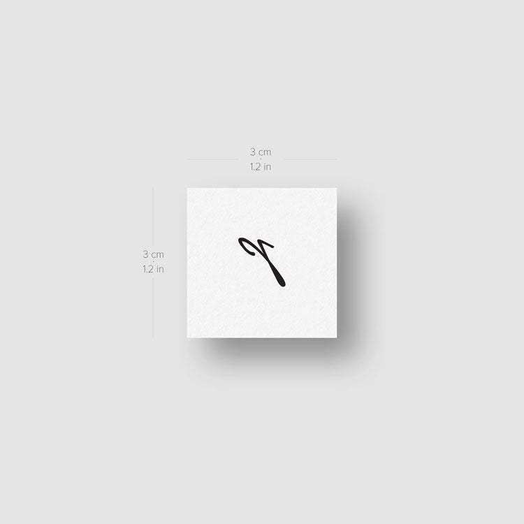 P Handwritten Letter Temporary Tattoo - Set of 3