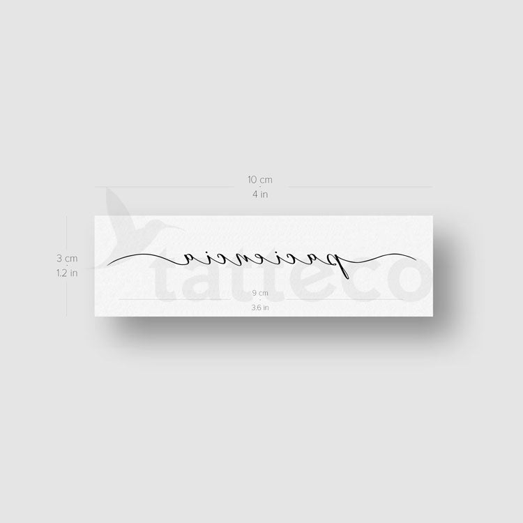 Paciencia Temporary Tattoo by 1991.ink - Set of 3