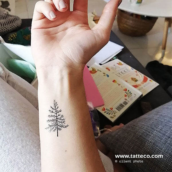 Pine Tree Temporary Tattoo - Set of 3