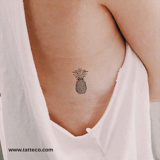 Tatuaje temporal de piña - Juego de 3