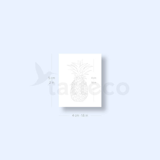 Tatuaje semipermanente de piña (juego de 2)