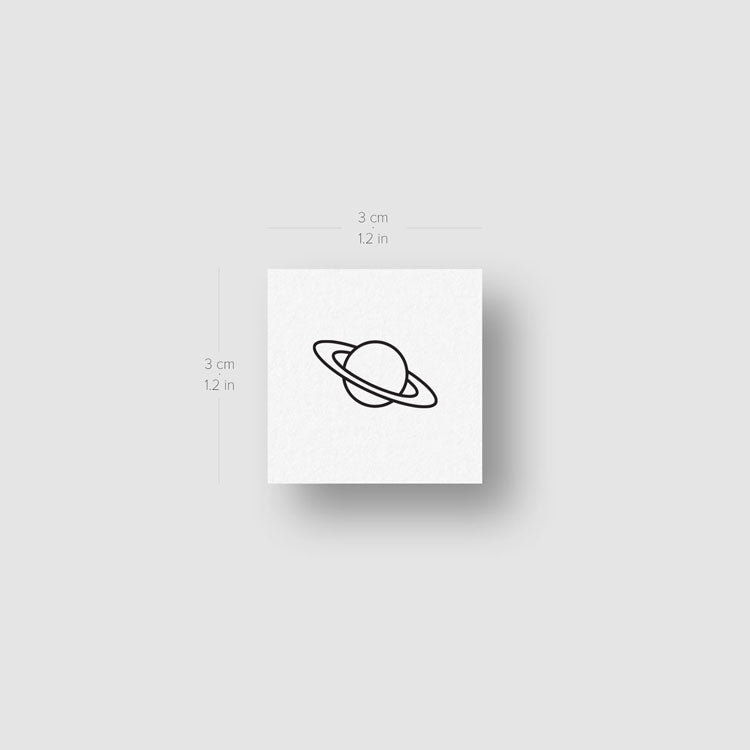 Saturn Temporary Tattoo - Set of 3