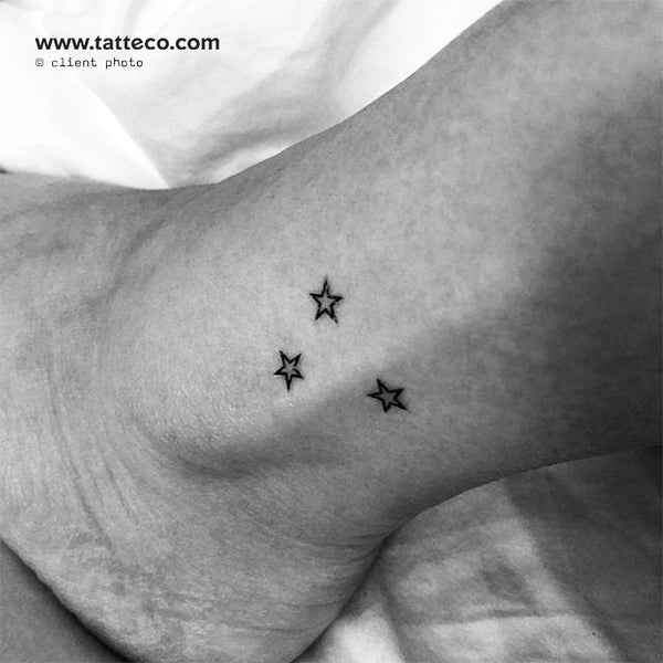 Little Star Outline Temporary Tattoo - Set of 3
