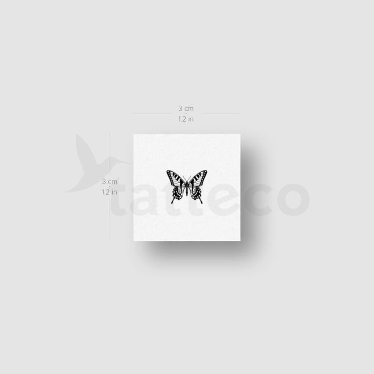 Little Tiger Butterfly Temporary Tattoo - Set of 3