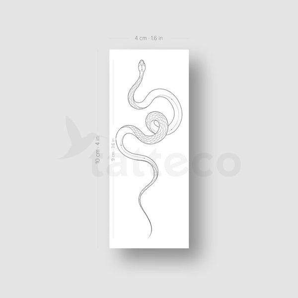 Scaled Snake Temporary Tattoo by Harmlessberry - Set of 3