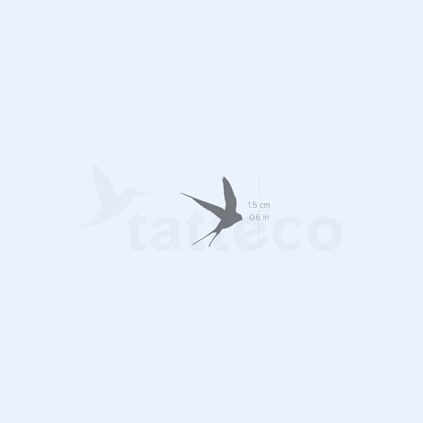 Small Swallow 2-Week Temporary Tattoo - Set of 2
