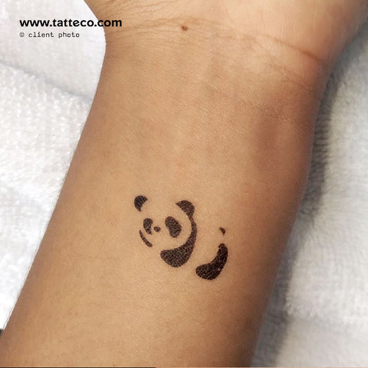 Tatuaje temporal de oso panda - Juego de 3