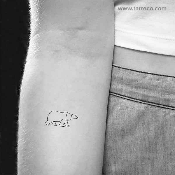 Polar Bear Temporary Tattoo - Set of 3