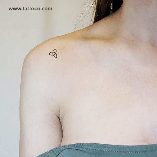 Small Triquetra Temporary Tattoo - Set of 3