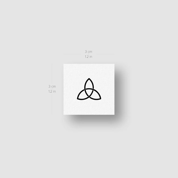 Tatuaje temporal pequeño de triquetra (juego de 3)